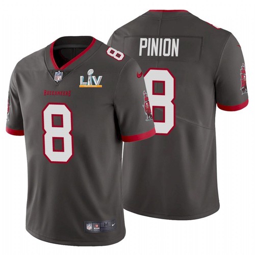 Men's Grey Tampa Bay Buccaneers #8 Bradley Pinion 2021 Super Bowl LV Limited Stitched Jersey